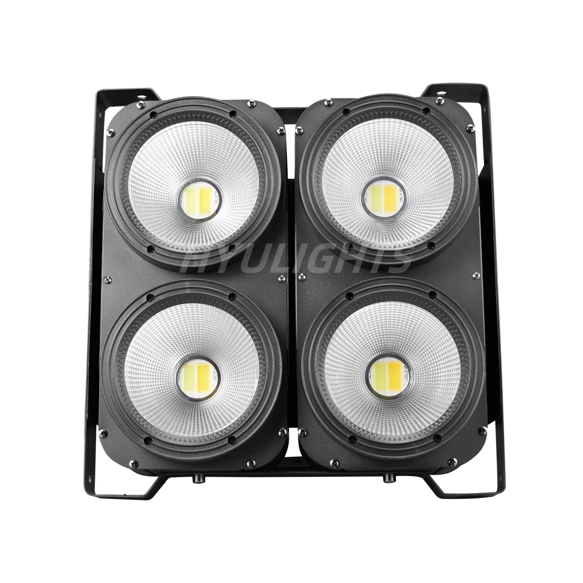 4-Augen-LED-COB-Blinder-Lichter 4x100W 400W COB Par Kaltweiß & Warmweiß Wash Beam Hochleistungs-DJ-DMX-512-Stroboskop-Bühnenbeleuchtung – Detail 1