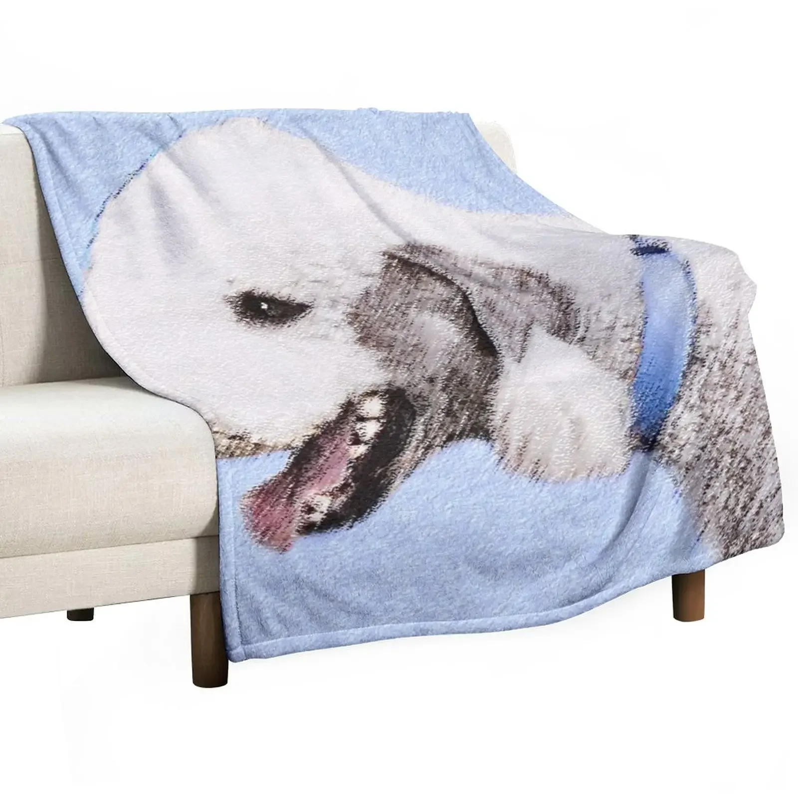 Bedlington Terrier Throw Blanket Multi-Purpose Decorative Bed Blankets Retro Blankets Dorm Room Essentials