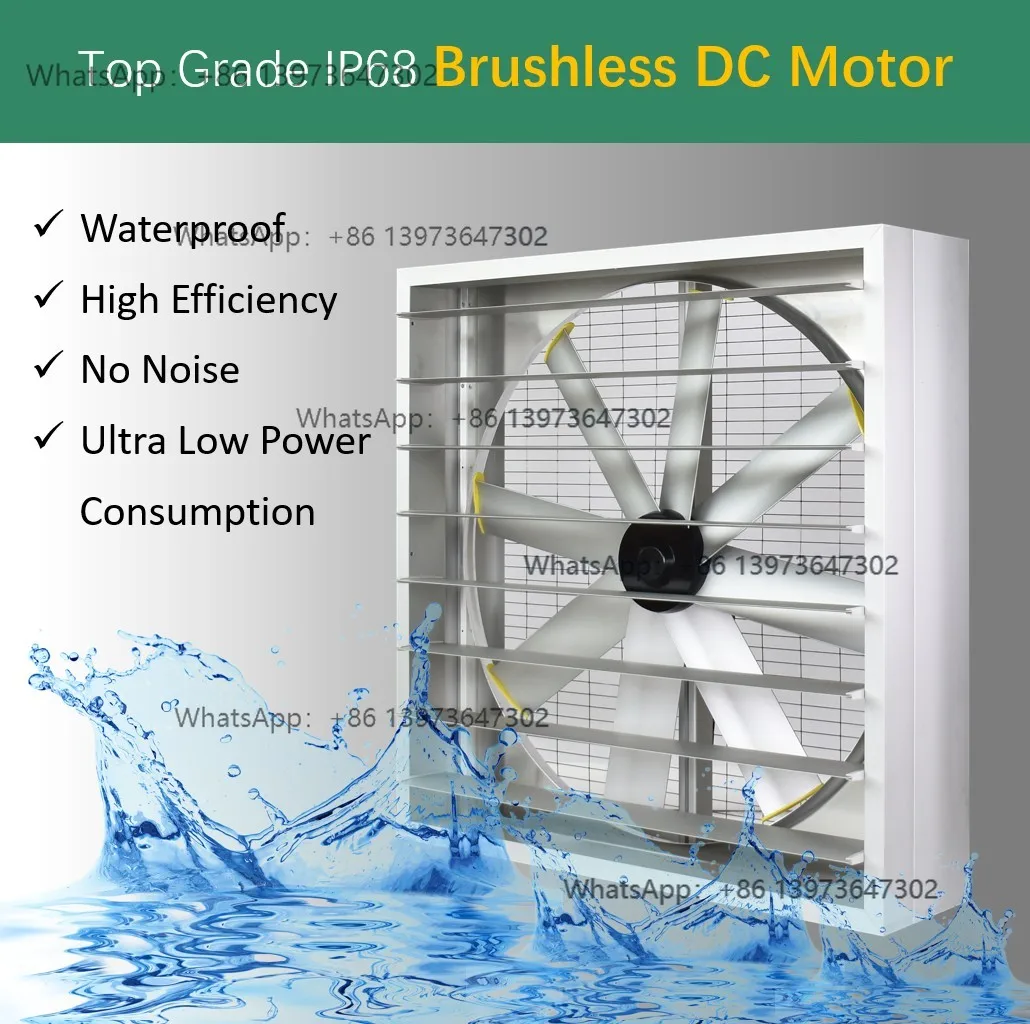 48 Inches 1110W Negative Pressure Factory Solar Powered Axial Flow Industrial Wall Mounted Ventilation Exhaust Air Extractor Fan