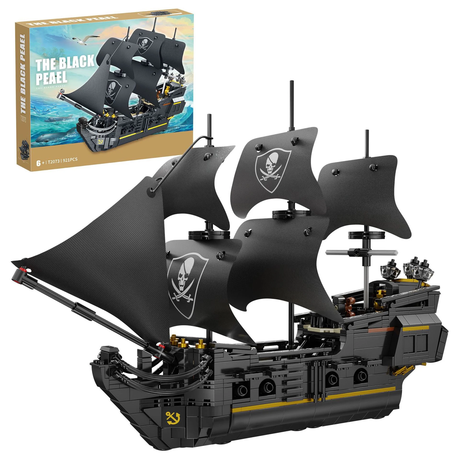 

Ideas Series Big Black Pearl Pirate Ship Building Blocks Pirates Royal Battle Boat Model Bricks Toys For Kid Gift MOC