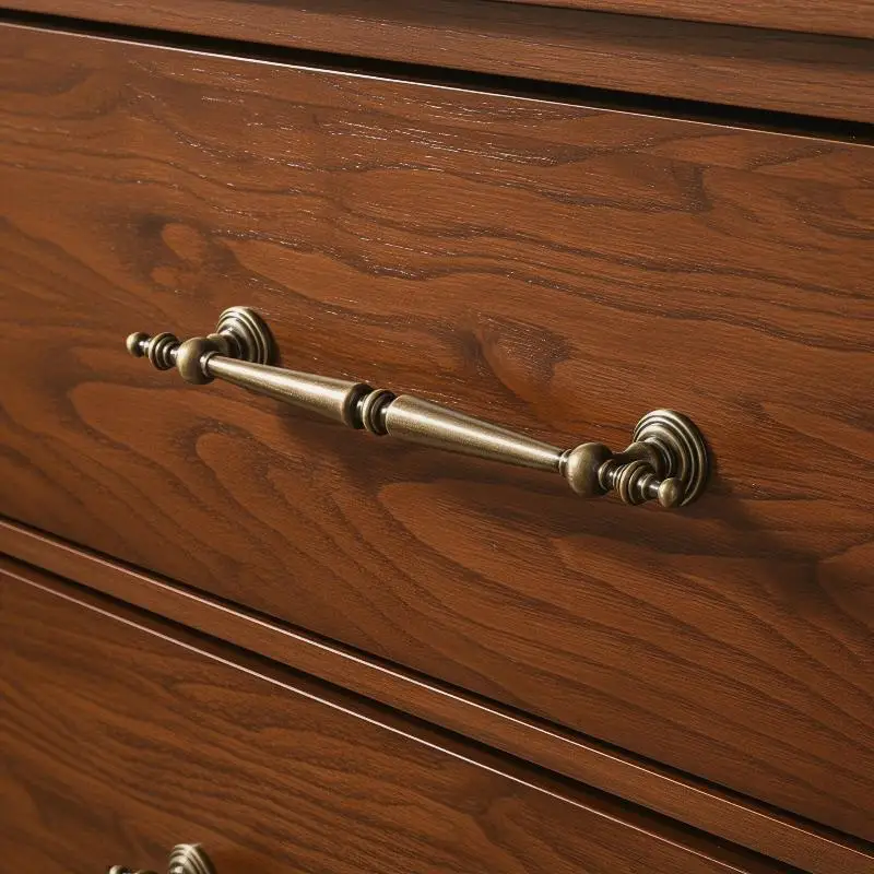 French Style Vintage Cabinet Single-Hole Handles 1Pcs Pulls for Wardrobe Furniture Upgrade