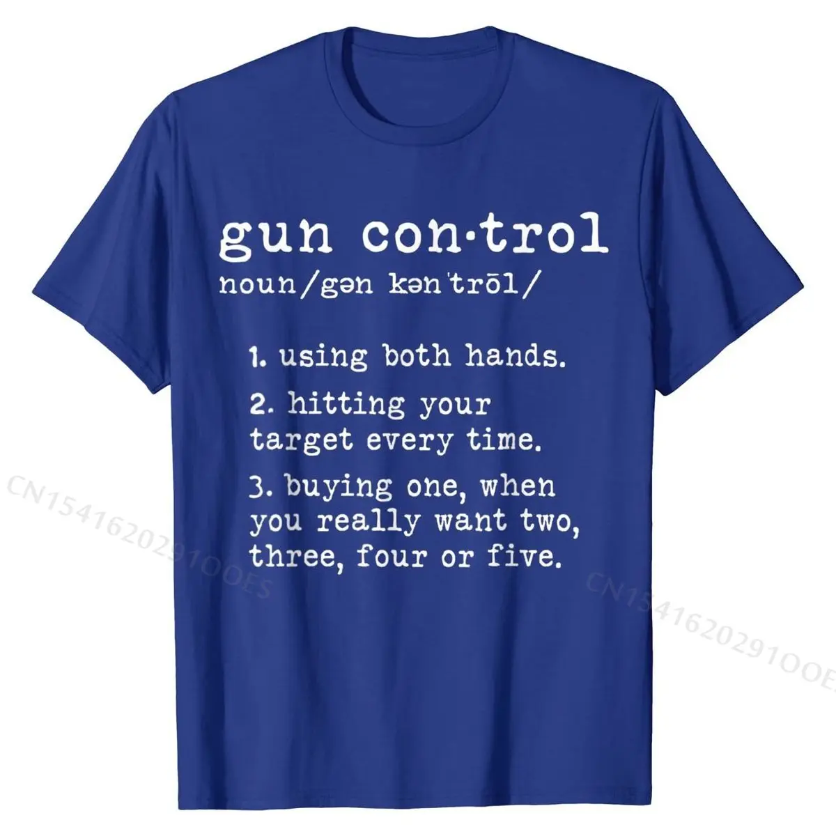 Gun Control Definition Funny Gun Owner Saying 2nd Amendment T-Shirt Printed OnCasual Tops & Tees Company Cotton Men T Shirts