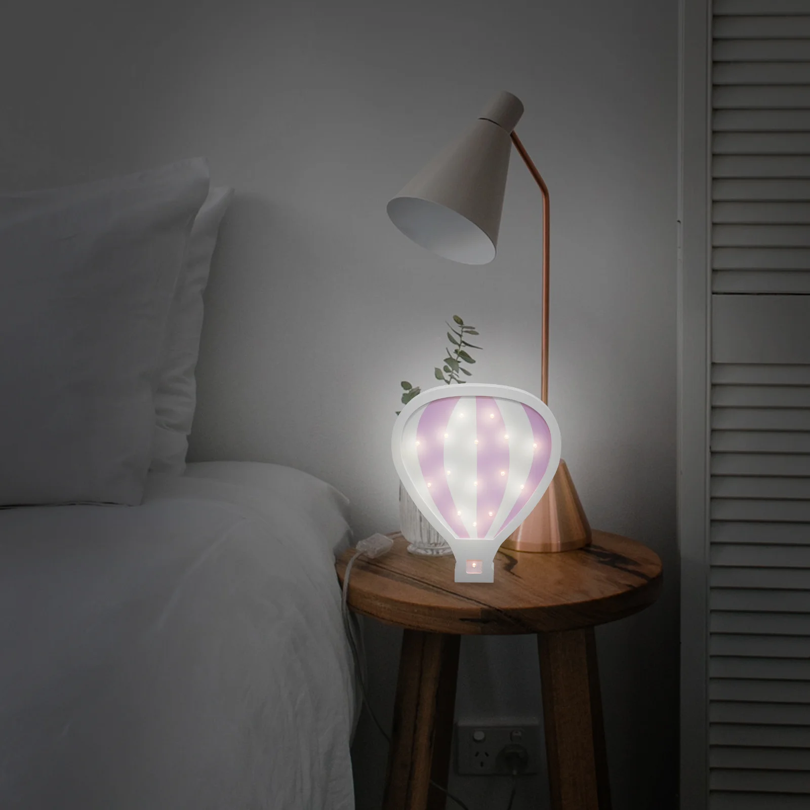 

1Pcs Night Light Acrylic Hot Air Balloon LED Decorative Lamp Creative Desktop Light for Kid Room Nursery Living Room