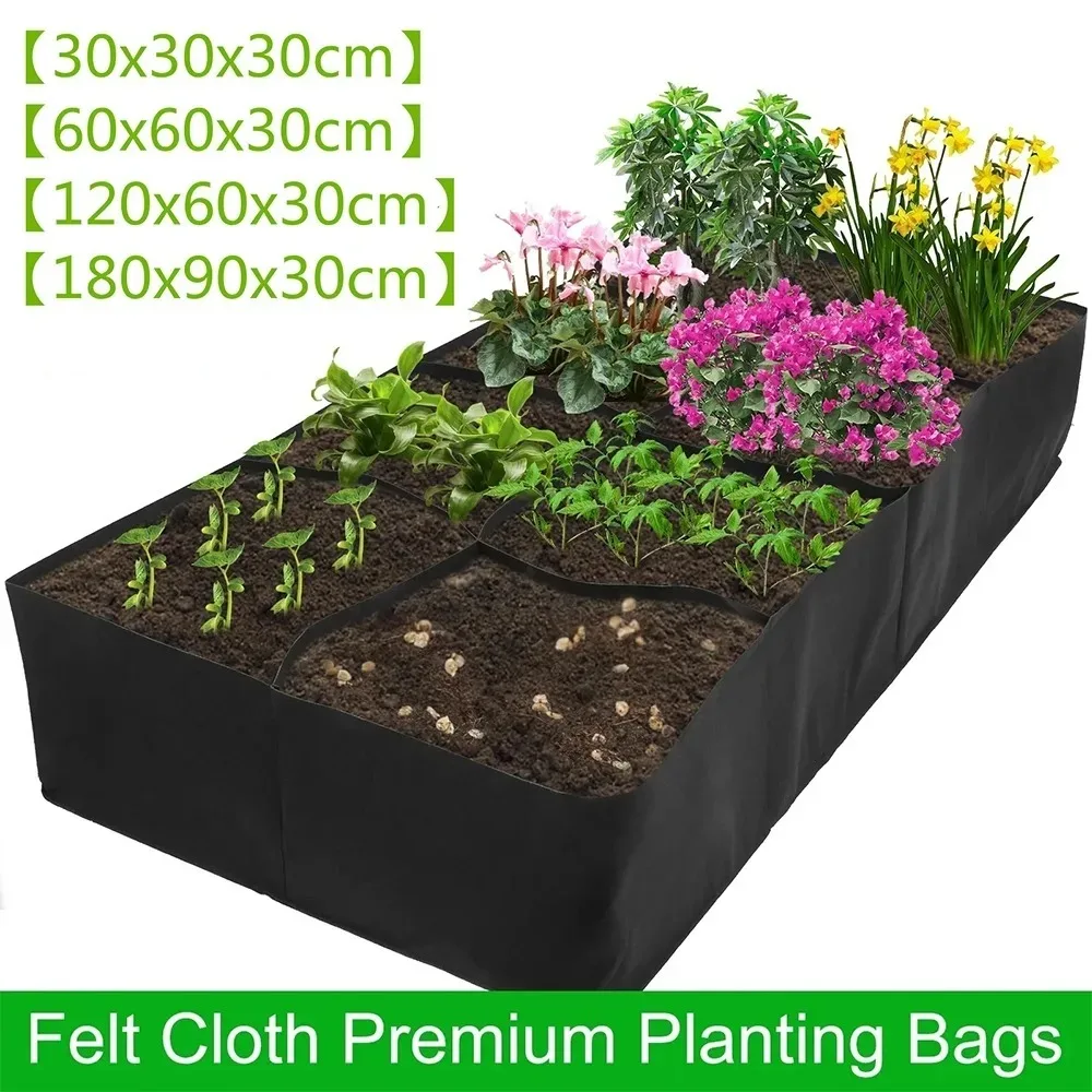 

1/4/8 Grids Garden Planting Bed Large Vegetable Planting Bags Large Vegetable Planting Bag for Yard gardening grow bag