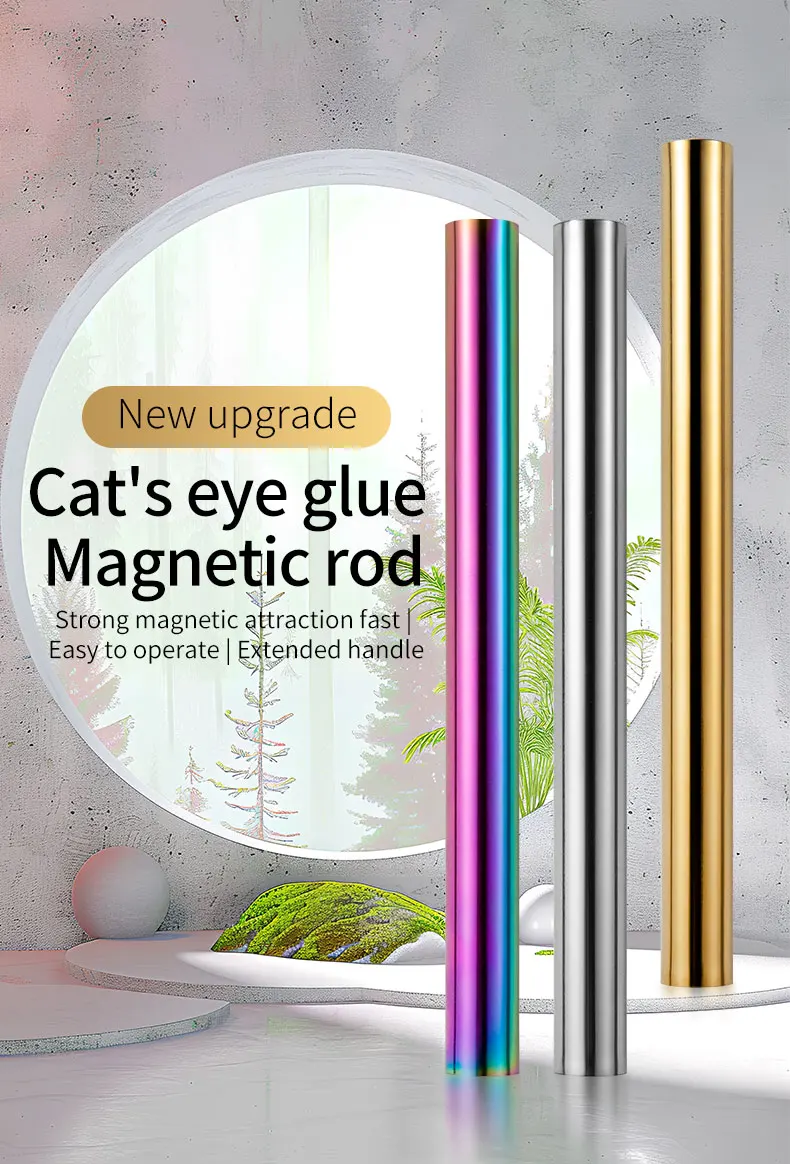 1pc Cat Eye Nagel Magnets tab zylindrischer Magnet für Cat Eye UV Gel politur Schnee licht Glitter Effekt Werkzeuge Maniküre Design-Tool – Detail 1