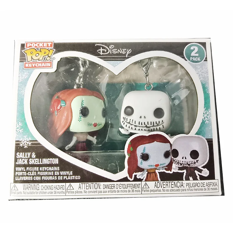 Funko POP DISNEY 2 Pack the Nightmare before Christmas Sally & Jack Vinyl Figure Pocket Pop Keychain Collection Model Toys - Image 4