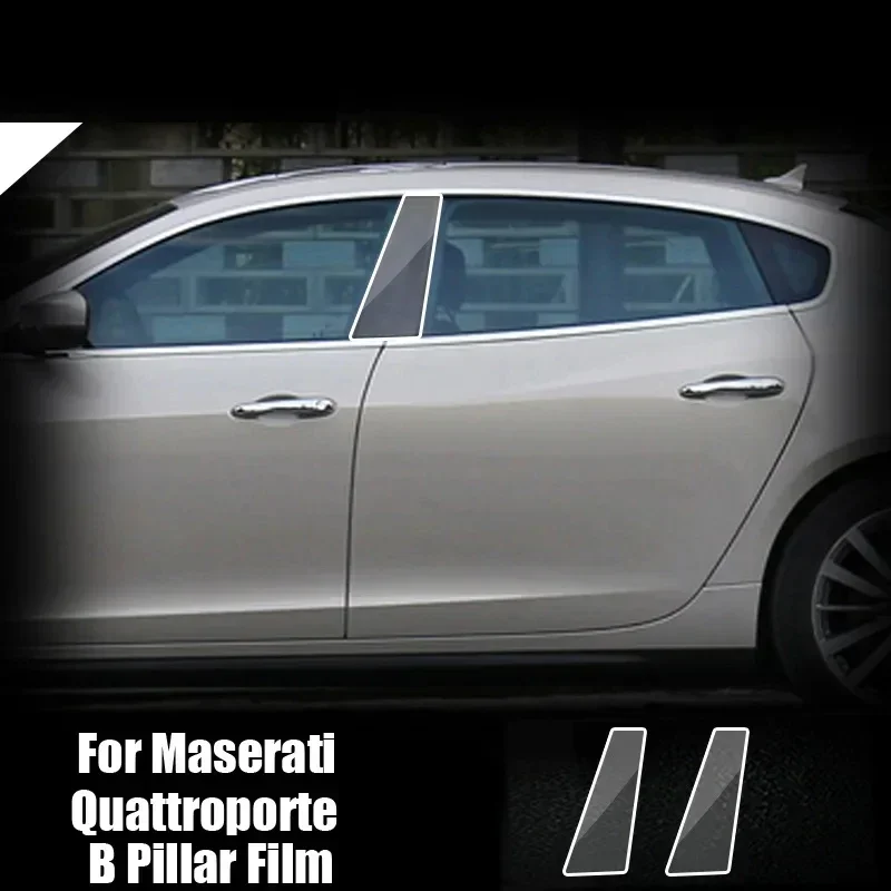 TPU Sticker For Maserati Levante Ghibli Quattroporte Protective Film Car Window Central BC Pillar Column Exterior Accessories