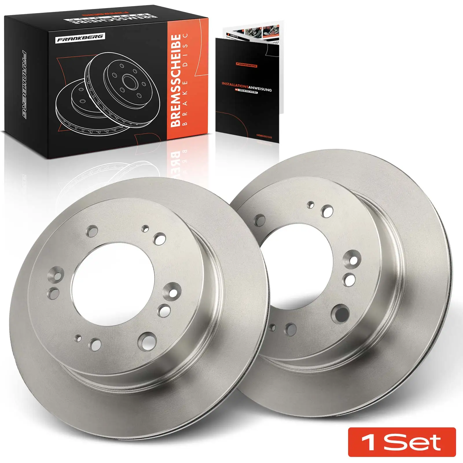 Frankberg 2x Disques de frein pour essieu arrière pour KIA Sorento I Van JC 2.5L 3.3L 2002-2011 584113 E500