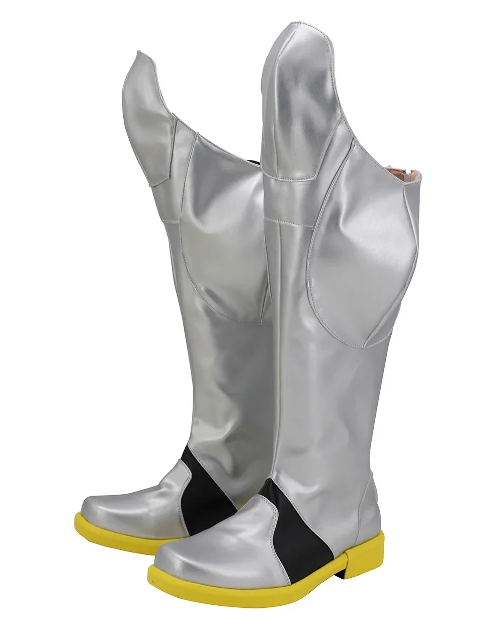 My Hero Academia All Might Cosplay Boots Silver Leather Shoes Custom Made Any Size Hero Costume