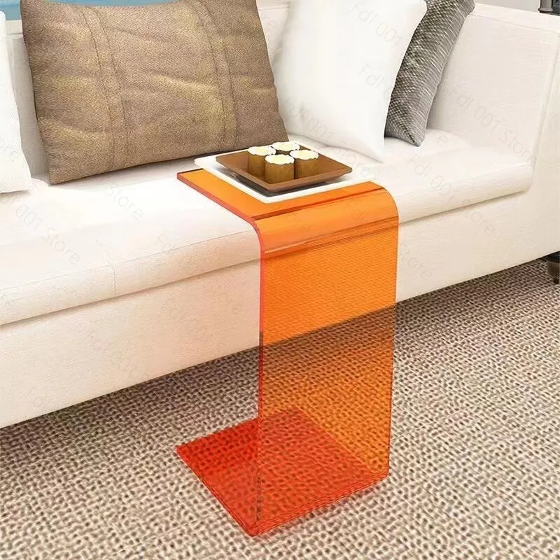 Multi-Scene Acrylic Side Table - Modern Minimalist Sofa End Table for Living Room, Bedroom & Bay Window