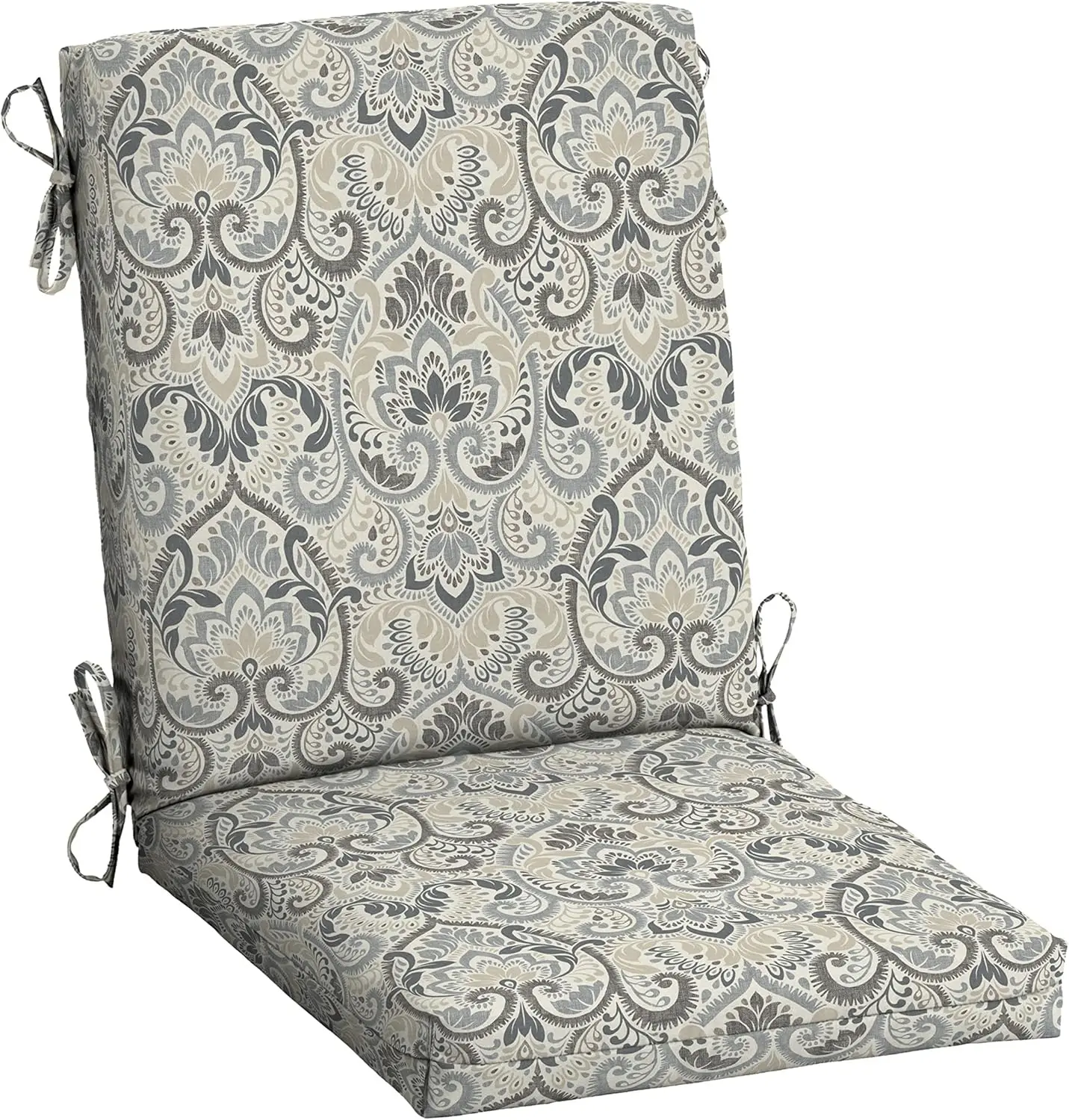 

Arden Outdoor Dining Chair Cushion, 20 X 20, Rain-Proof, Fade Resistant, 20 X 20, Neutral Aurora Damask