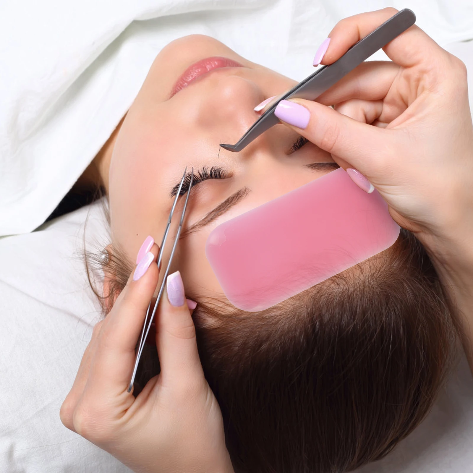 

4Pcs Forehead Stickers Cushions Eyelash Extension Grafting Tools Silicone Pads Supplies Portable Beauty Salon Personal Use