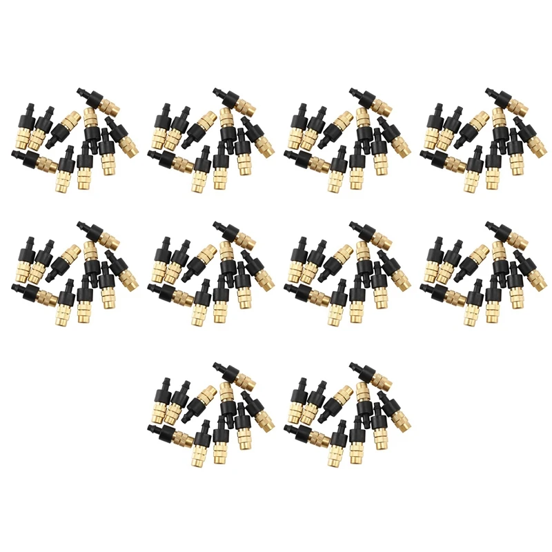 

100 Pcs Adjustable Misting Nozzle For Gardening Sprinkle Brass Watering Sprinkler Sprayer For Irrigation System