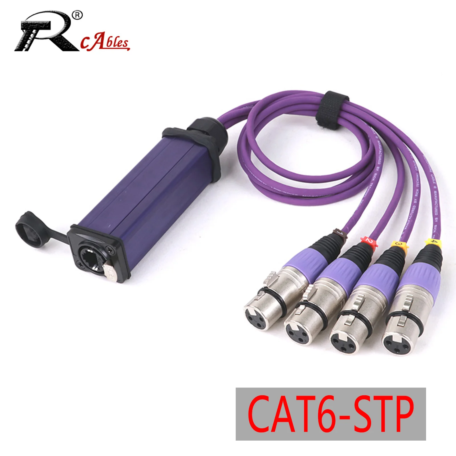 0.5M-10M Network Converter DMX RJ45 CAT6 Female To 4 3 Pin XLR Male Or Female Connectors Cable Audio Adaptor Signal Extender