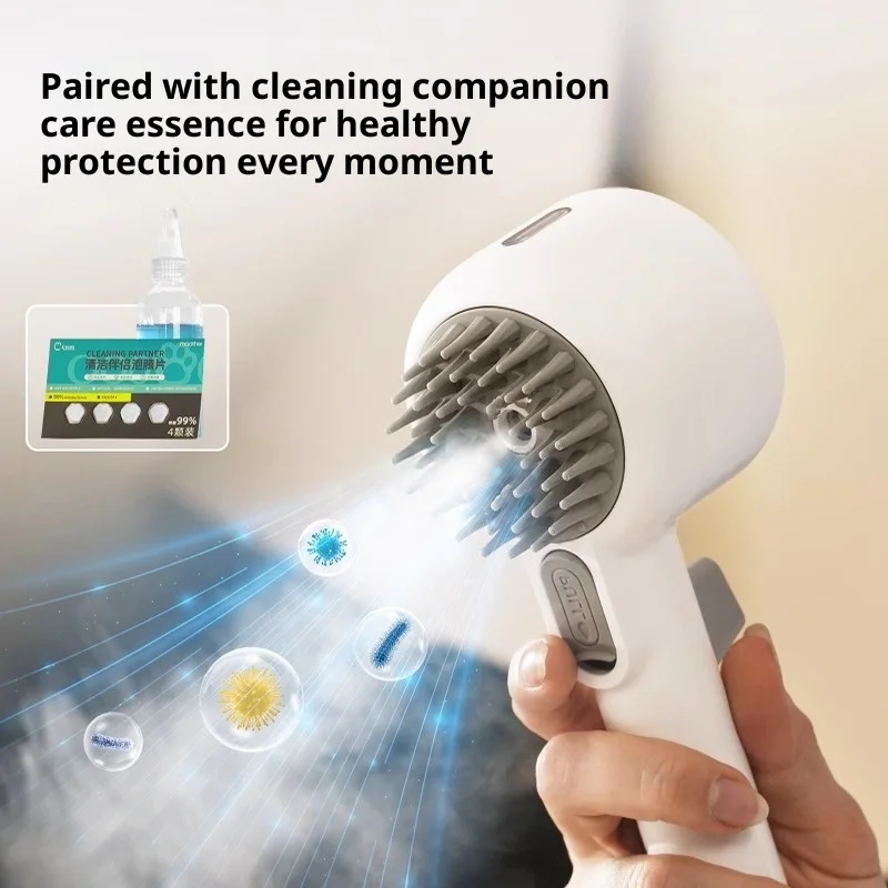 

2-in-1 Pet Spray Brush - Double Sided Deshedding Comb with Odor Eliminator, Massage Grooming Tool for Cats & Dogs (Wholesale)