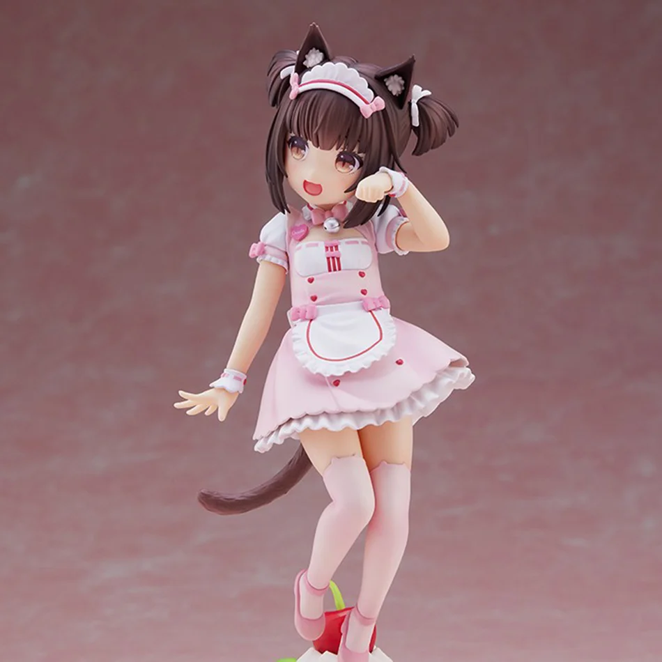 أنيمي NEKOPARA الشكل 18 سنتيمتر القط خادمة الشوكولاته الفانيليا لطيف جميل القط نمط نموذج بولي كلوريد الفينيل ثابت ألعاب أطفال تحصيل دمى هدية
