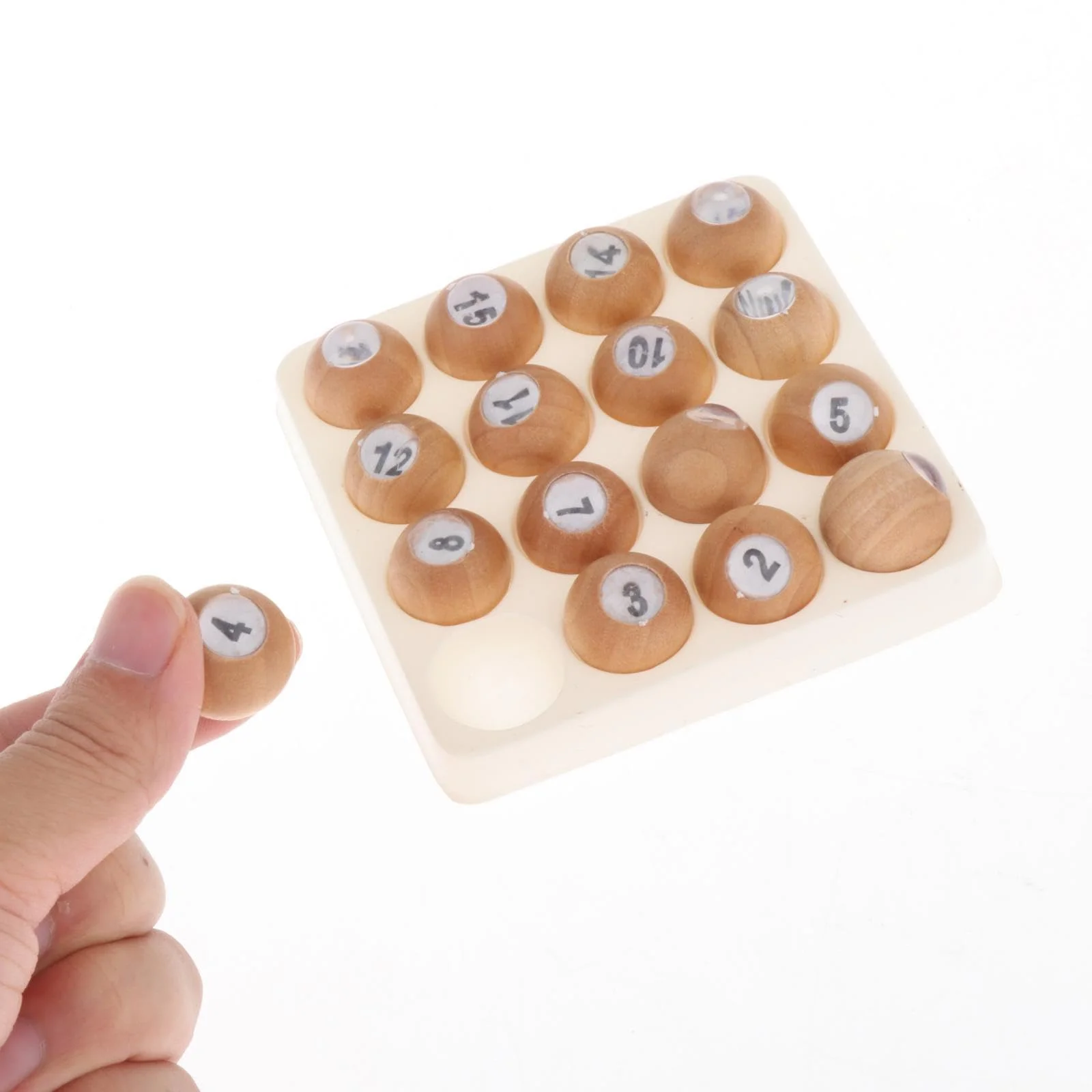 

Premium 2cm Wooden Tally Ball Pool Dice Set for Billiards Billiard Ball Box Numbered Peas for Tabletop Games
