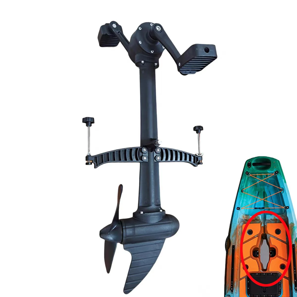 Reemplazo de accesorios para Kayak marino, sistema de hélice de Pedal de Kayak de plástico duradero, peso ligero