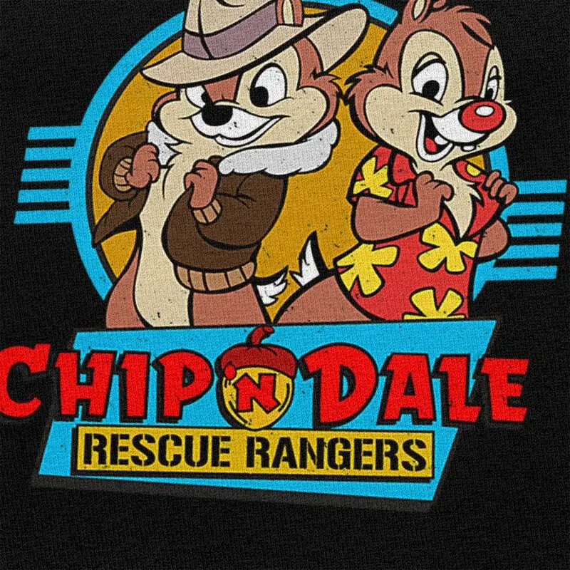 مخصص الرجال رقاقة 'n' ديل تي شيرت قصير الأكمام القطن التي شيرت الشارع الشهير تي شيرت الترفيه السنجاب الرسوم المتحركة المحملة سليم صالح الملابس