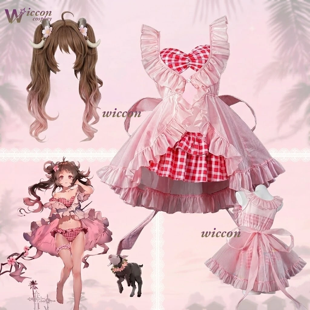

NebulaCloak Arknights Eyjafjalla Coral Coast Summer Bloom Cosplay Costume Cute Swimsuit Anime Game Character Suit Women Lolita