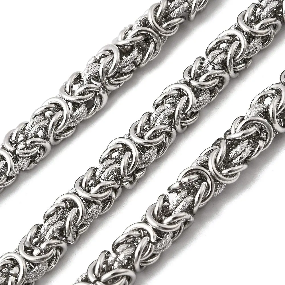 

Византийская цепочка 1 м, 8 мм, 3 цвета, несварная нержавеющая сталь 304, серебристый, золотой, черный, принадлежности для ювелирных изделий своими руками