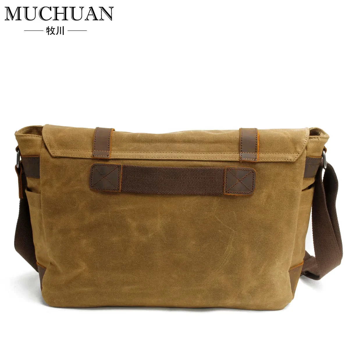 Imagem -03 - Muchuan-bolsa de Ombro Retrô Masculina Bolsa Casual Impermeável Bolsa Diagonal