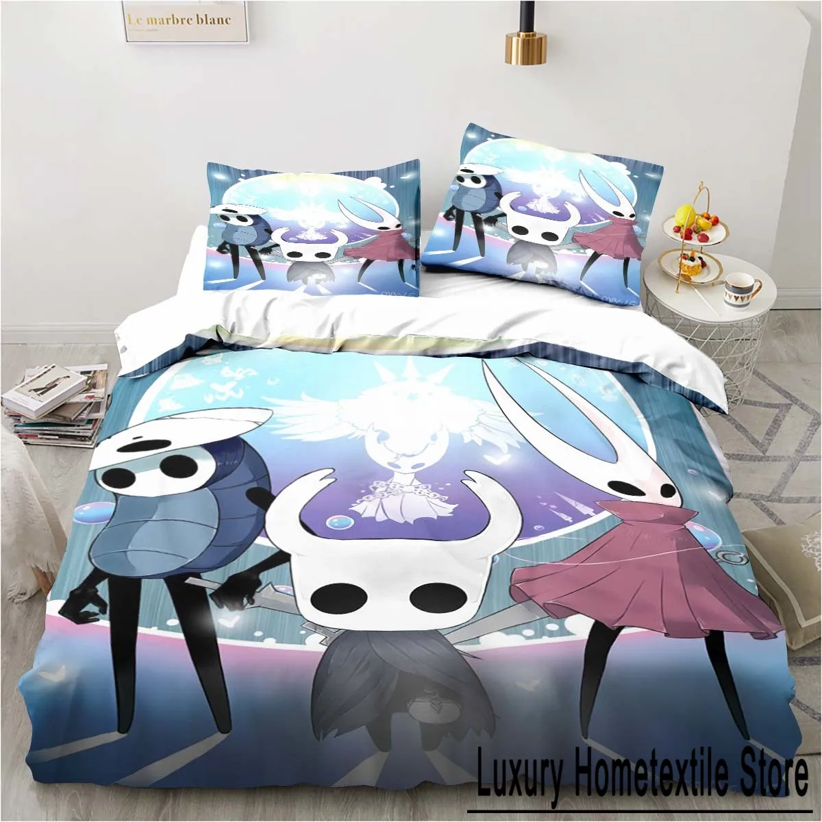 

Комплект постельного белья с 3D принтом Hollow Knight, пододеяльник, комплект постельного белья, пододеяльник, наволочка, одеяло, королевский размер, размер для мальчиков и взрослых