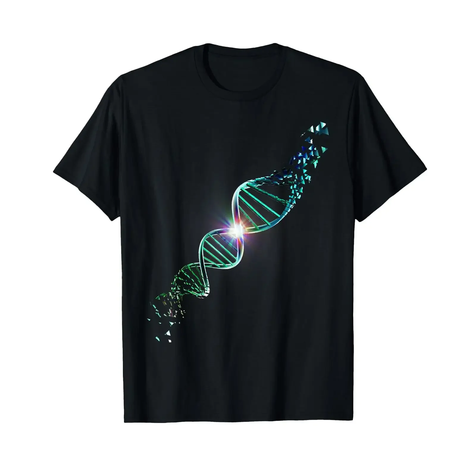 Shattered DNA Genetics T Shirt Science Biology vintage Washed Casual graphic Comfortable Stylish fashion Breathable Versatile