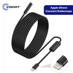 VISHRT Endoscope Camera for iPhone iOS 960P Full HD Sewer Inspection Cameras Endoscopic Borescope Waterproof for Checking Car