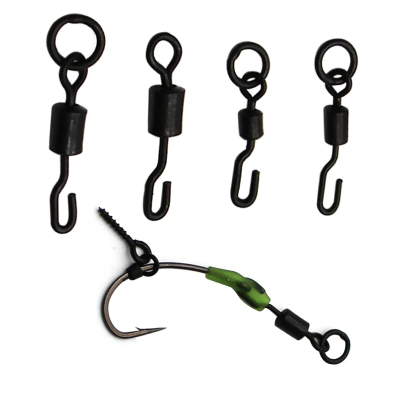 

Size 8/11 Spinner Ring Swivel Carp Fishing Accessories Quick Change Swivels Fit Ronnie Carp Rigs Pop Up Boilies For Carp Tackle