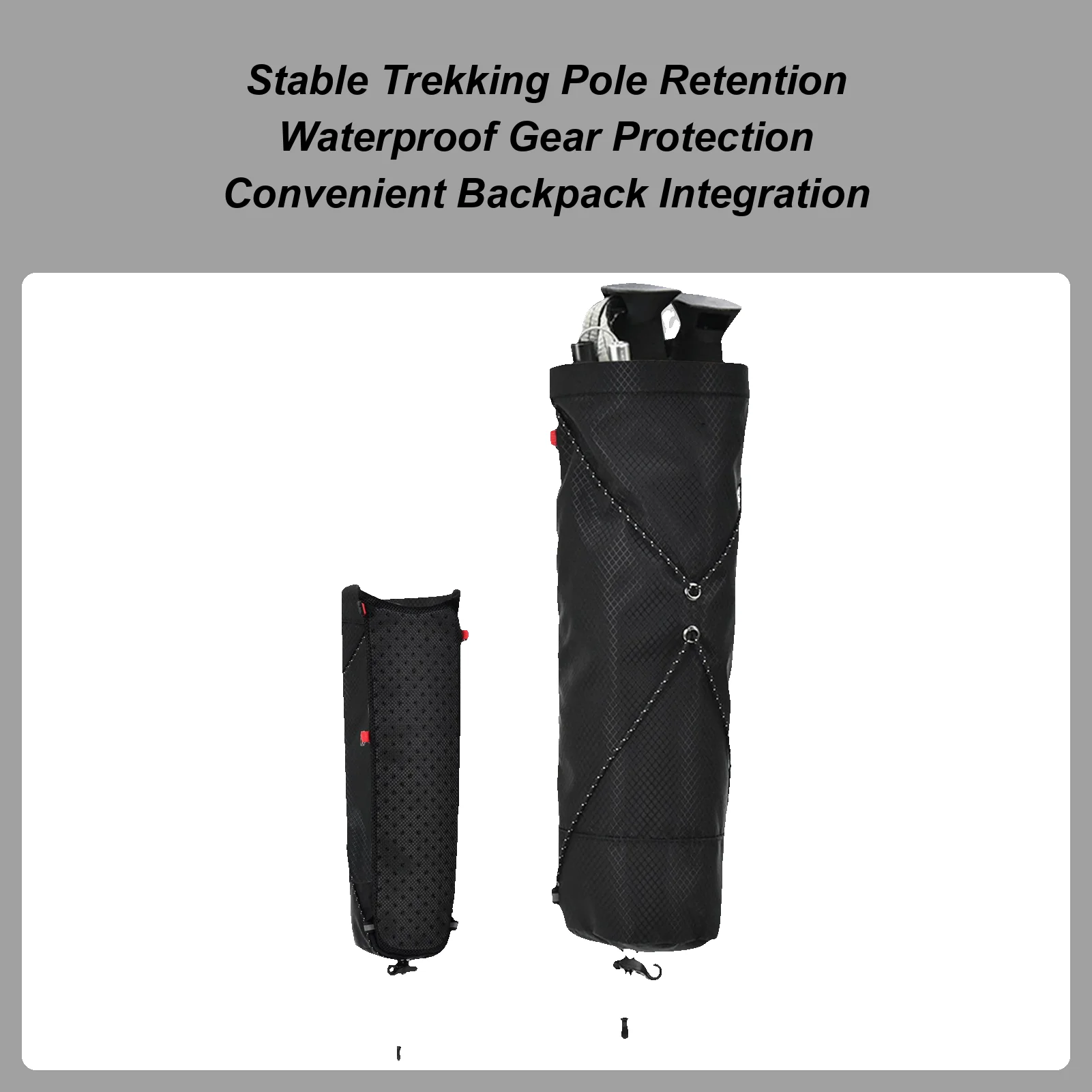 

Портативная складная сумка для треккинговых палок, легкая сумка для хранения принадлежностей для скалолазания, аксессуары для рюкзака, непромокаемая амортизирующая сумка