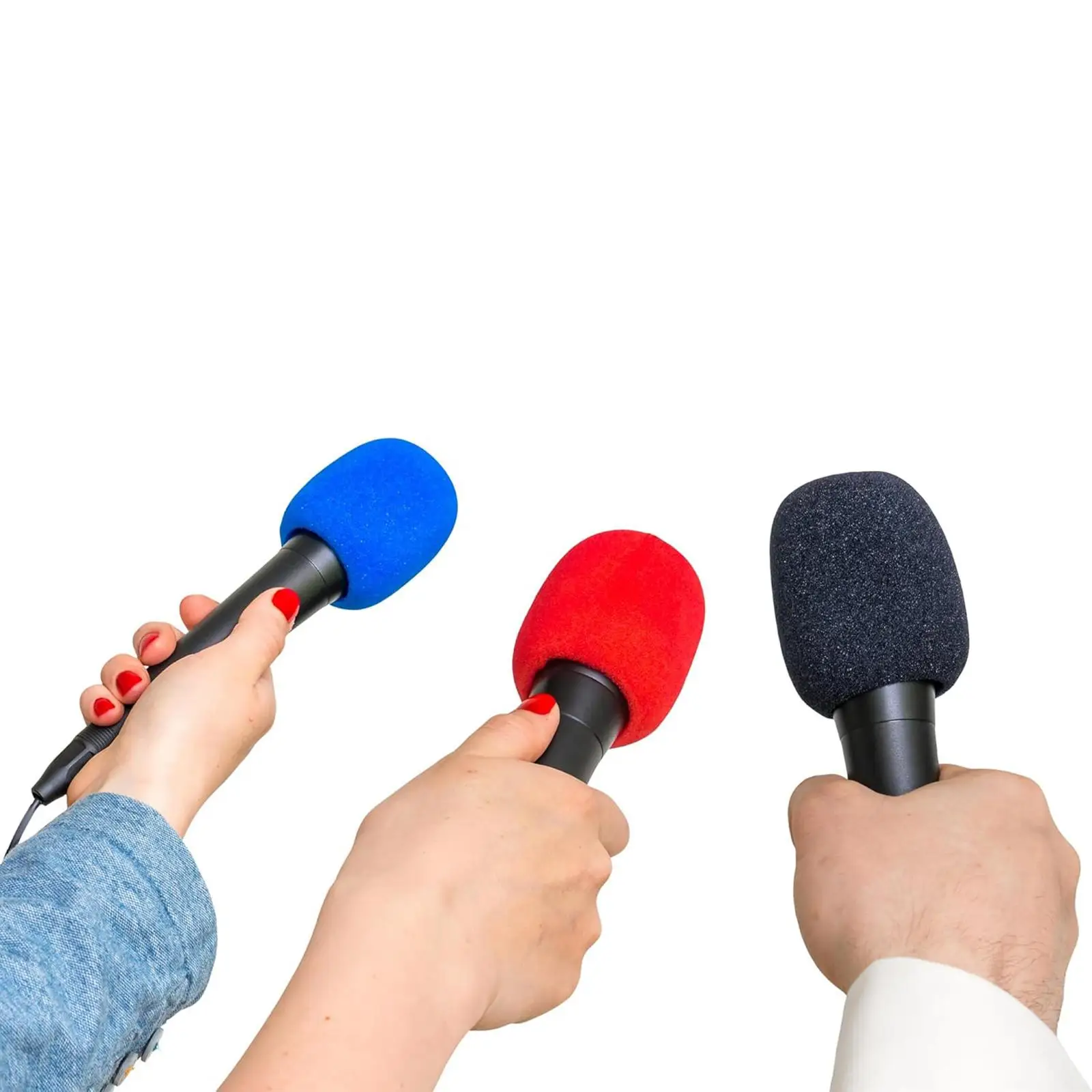 Replacement Windscreens for Microphones, Made of Thick, Washable Foam, with Wind Protection for Conference And Singing Rooms
