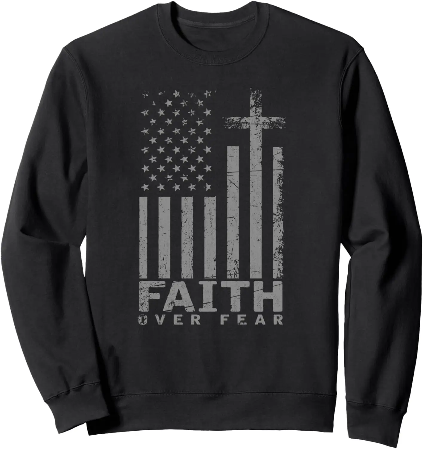 

Флаг США, патриотический американский подарок, молитвенная толстовка Faith Over Fear