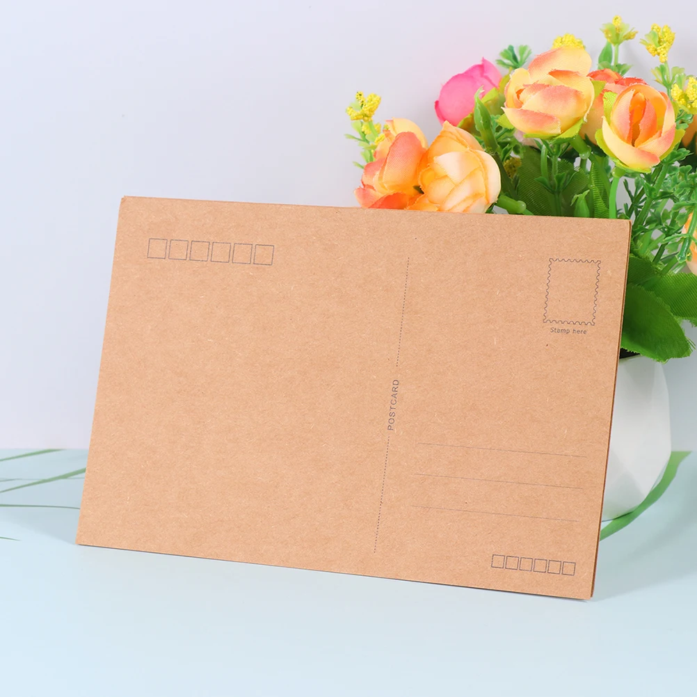 

40pcs Kraft Paper Cards Plain Envelopes Postcards for Children Graffiti Sketch Painting Blessing Letters Gifts
