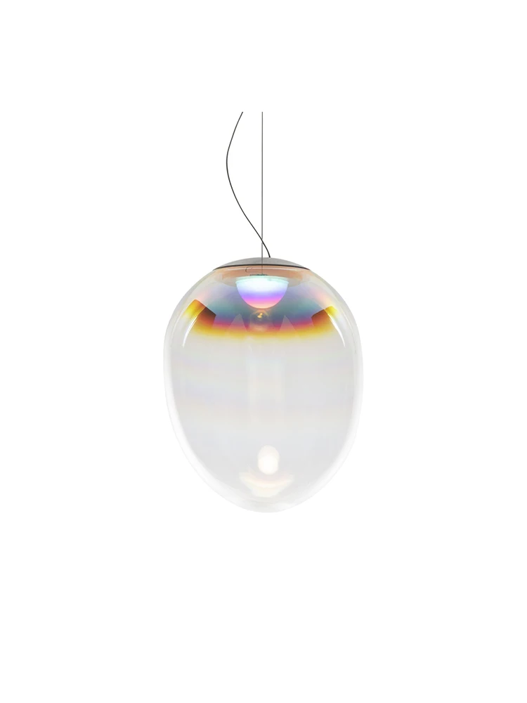 Modern minimalist restaurant glass bubble chandelier bedroom rainbow designer lighting