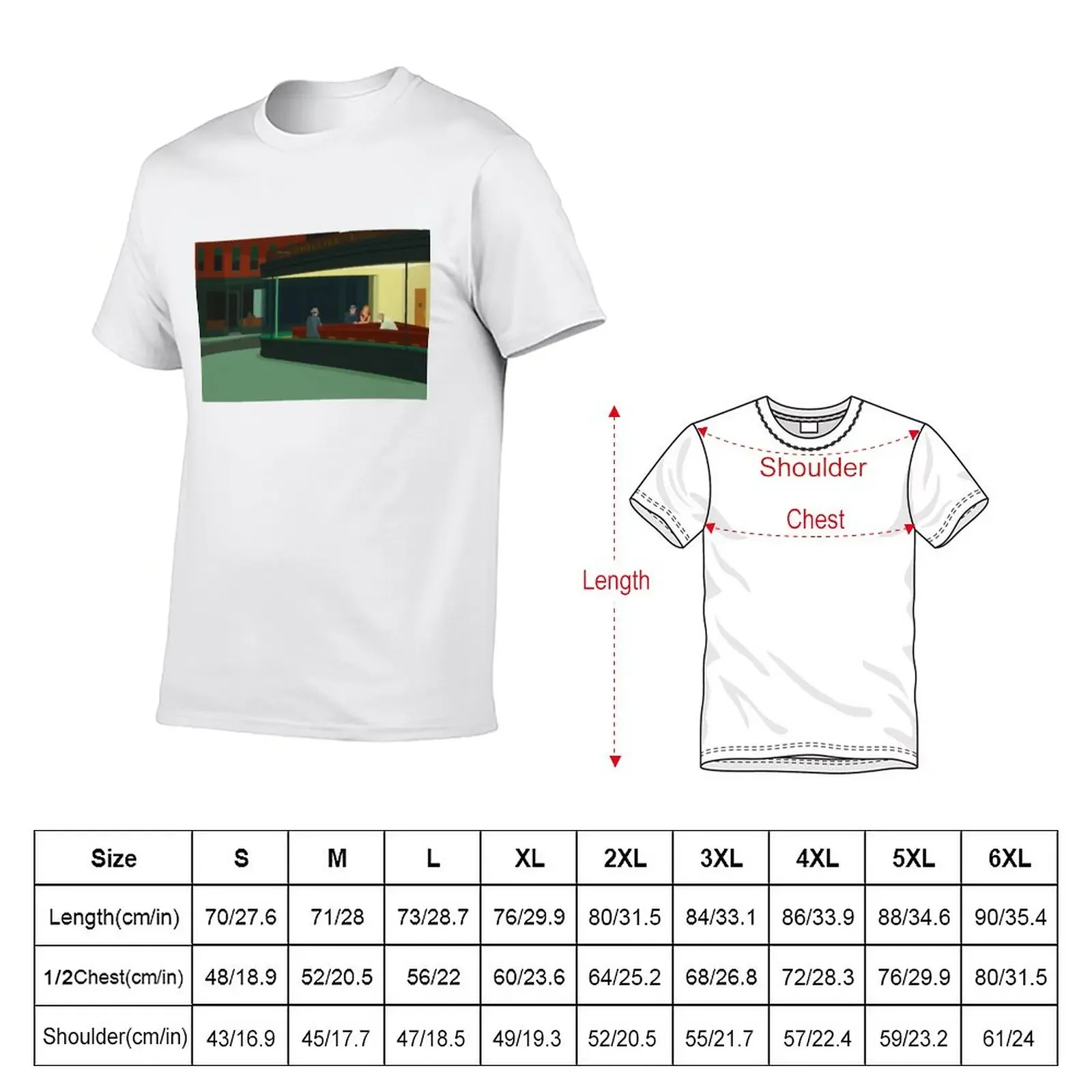 Edward Hopper's Nighthawks Painting T-Shirt for a boy boys whites t shirts for men cotton