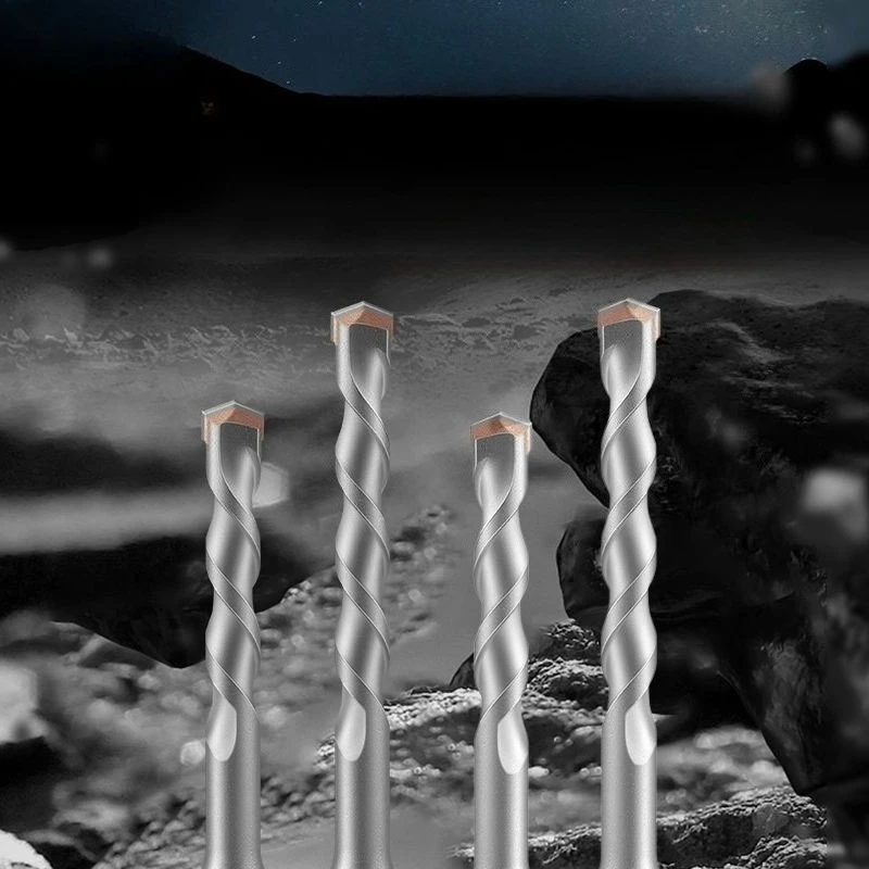 

Two Slots Round Head Impact Drill Bit Round Shank Electric Hammer Drill Bit Two Pits Concrete Drilling Wall-piercing Drill Bit