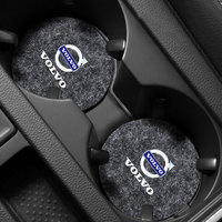 Car Decorative Felt Pad Dustproof Car Mat Water Cup Coaster for Volvo xc60 s60 v40 v50 v60 s80 s40 c30 awd c70 s40 s60 s80 s90