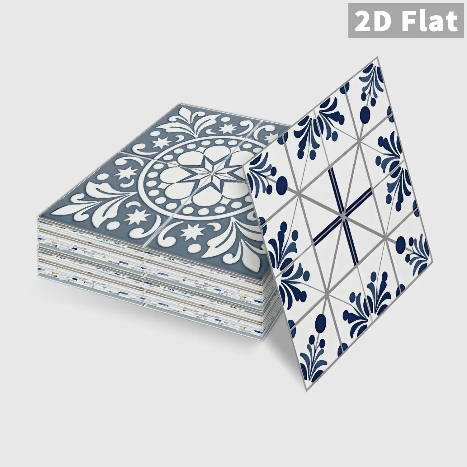 

36Pcs Moroccan Tile Stickers, Removable Waterproof Self-Adhesive Wall Decals for Kitchen Bathroom Home Renovation