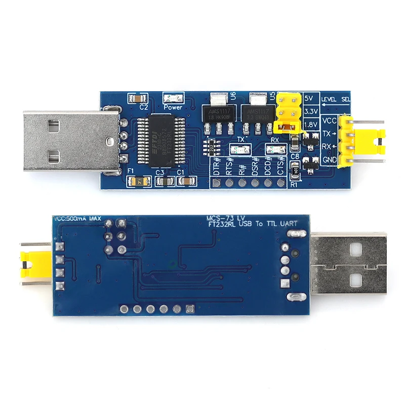 1/5/10Pcs FT232RL USB To TTL Converter Module 3.3V/5V Level Shifter FT232RL Download Programming Cable Serial Port Module