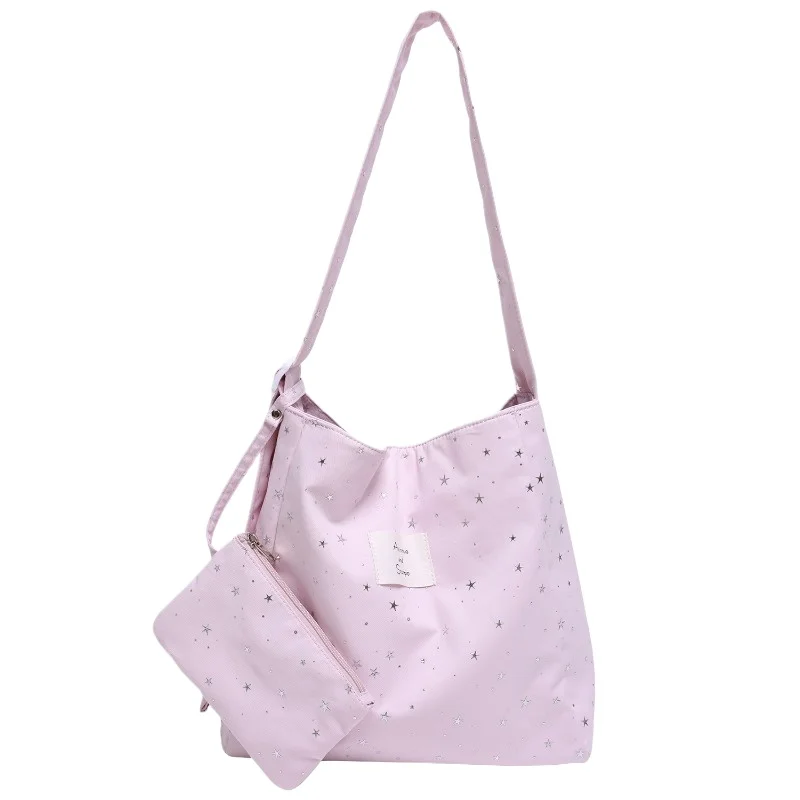 Women's Tote Bag Korean Sweet Floral Aesthetic Canvas with Large Capacity School College Commute Daily