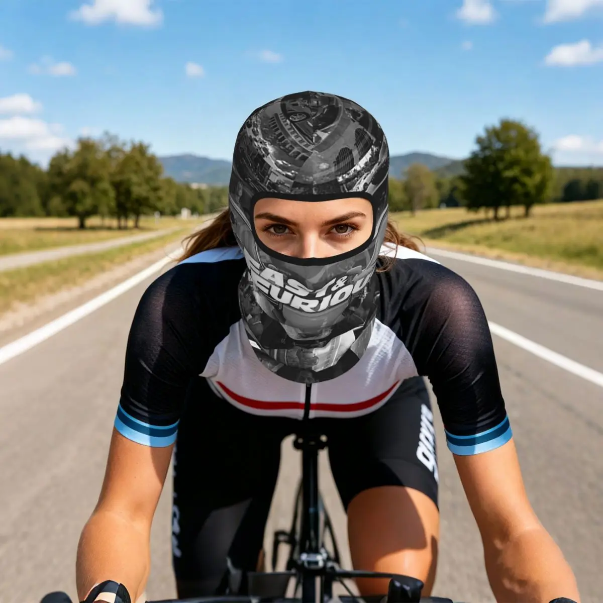 Fast And Furious Is History Of Legend Breathable Thin Balaclava Full Face Mask Sun Protection Neck Gaiter For Motorcycle Cycling