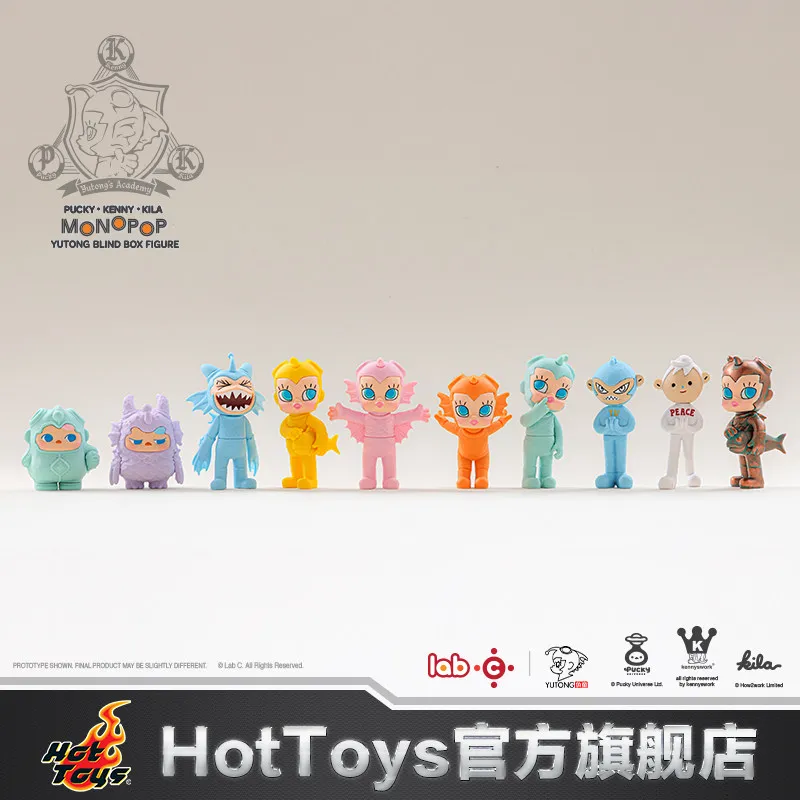 

Hot Toys Lab C Pucky Kenny Kila Monopop Yutong Blind Box Figures Collectible Mini Action Figures Desktop Decor Toy Collectors