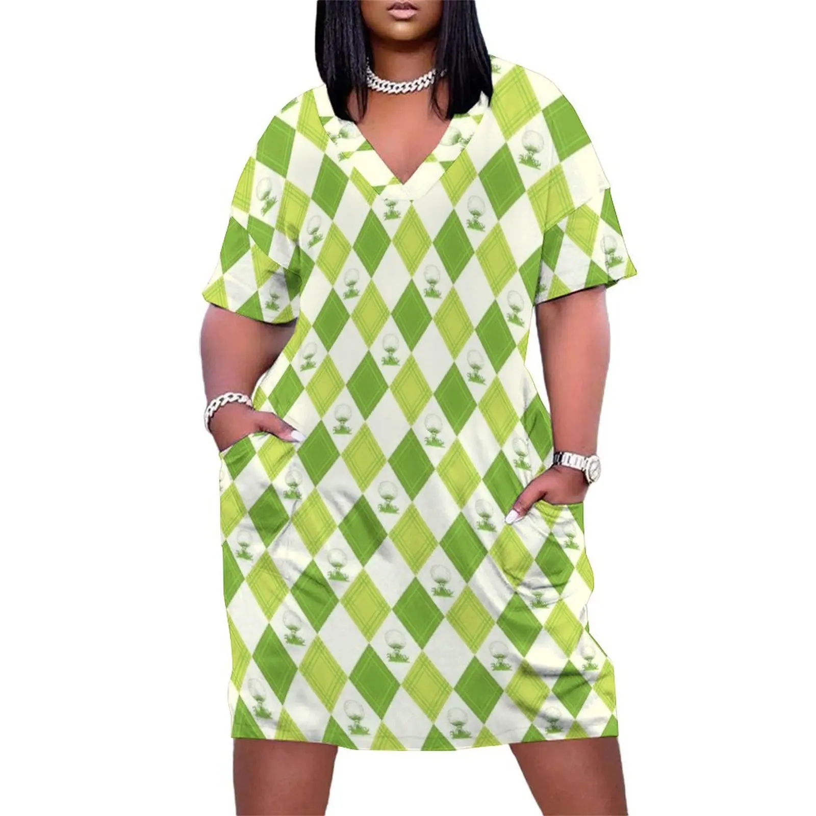 

Golf pattern 10 Loose Pocket Dress loose women"s dress ceremony dresses