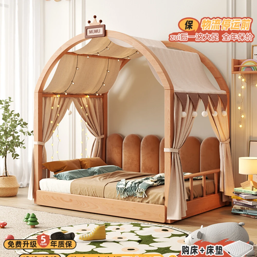 Retractable Pull House Bed Girl Tree House Tent Bed Boy Bedroom