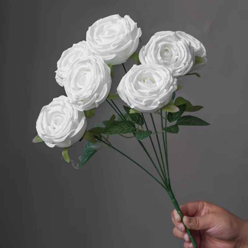 1PC High-End 7-kopf Lmperial Konkubine Rose Simulation Langsam Hochzeit Halle Dekoration Gefälschte Blume Wohnzimmer dekoration – Detail 4