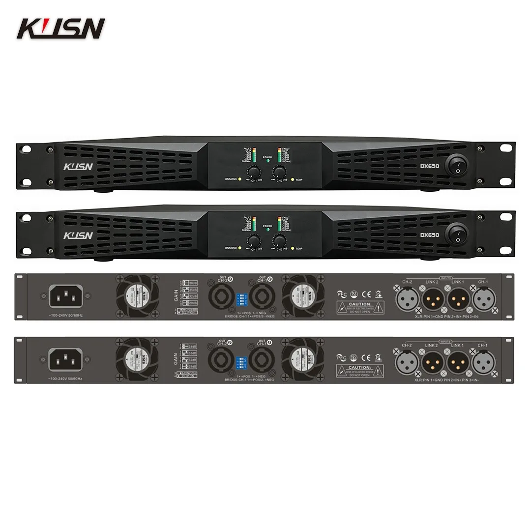 650W 2 Channel Professional Digital Amplifier 8 Ohm 1U CLASS D Stereo Power Factor Correction Large Performances Bars Party