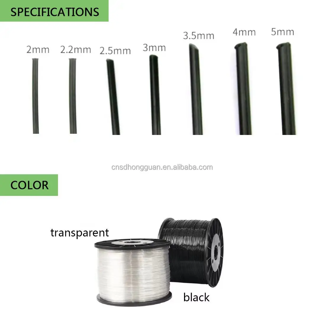 2025HDPE 폴리에스터 모노필라멘트 원사 농업용 온실 와이어