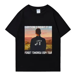 Şarkıcı Justin Timberlake her şeyi düşündüm 2024 tur t-shirt Unisex klasik vintage erkekler kadınlar boy giyim Tops