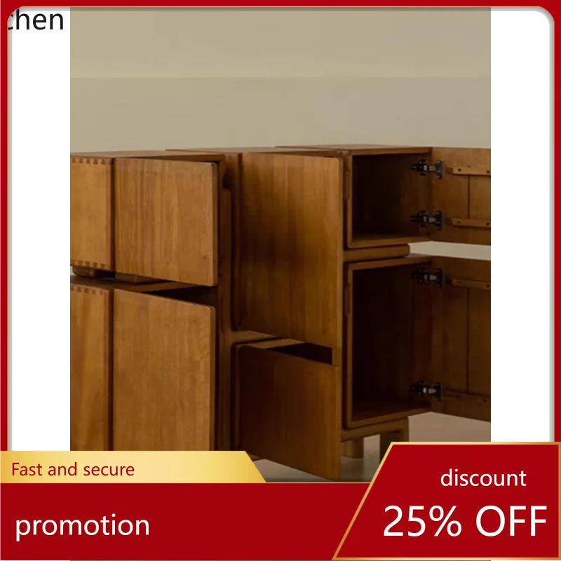 

HXL Solid Wood Sideboard Vintage Storage Entryway Cabinet Living Room Organizer Tea Cabinet